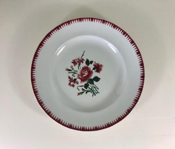 Digoin Sarreguemines Yvette groot presenteer bord schaal, Antiek en Kunst, Antiek | Schalen, Ophalen of Verzenden