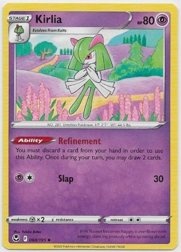 Silver Tempest,  Kirlia [uncommon] 68/195, Hobby en Vrije tijd, Verzamelkaartspellen | Pokémon, Nieuw, Losse kaart, Verzenden
