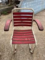 4x vintage ijzeren stoelen merk torck of terras stoelen, Ophalen