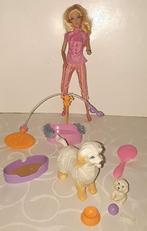 Barbie pop met hond en puppy van Mattel.Clean up pup playset, Gebruikt, Ophalen of Verzenden, Accessoires