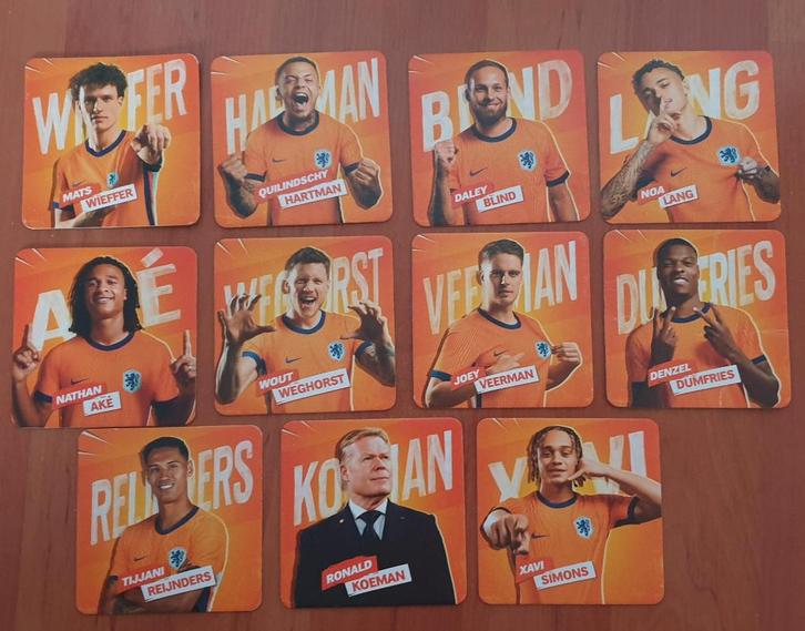 Onderzetters - EK Nederlands nationaal voetbalteam - AH '24, Verzamelen, Sportartikelen en Voetbal, Zo goed als nieuw, Poster, Plaatje of Sticker