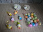 Paasdecoratie set: schapen, kuikens, eieren, Ophalen of Verzenden, Gebruikt, Overige vormen, Overige materialen
