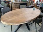 MANGO OVALE EETTAFEL 2.40 M VOOR SPOTPRIJS, Ophalen, MODERN, 100 tot 150 cm, Vijf personen of meer