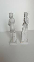 1656)Twee mooie antiek witte steen beelden, Ophalen of Verzenden, Zo goed als nieuw, Dier