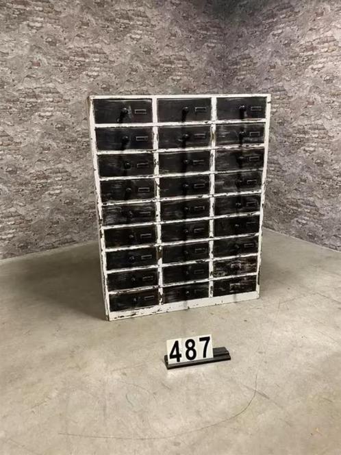 Industriële retro vintage ladekast nr487, Huis en Inrichting, Kasten | Ladekasten, Gebruikt, 150 tot 200 cm, 100 tot 150 cm, 50 tot 75 cm