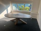 Massief eiken vergadertafel 2.6m x 1.8m x 0.7m, 150 tot 200 cm, 200 cm of meer, Ophalen of Verzenden, Zo goed als nieuw