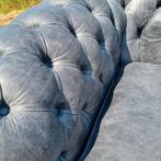Chesterfield XL bank antraciet grijs + BEZORGING GRATIS, 250 tot 300 cm, Gebruikt, Chesterfield, Leer