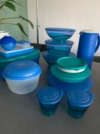 Tupperware Pakket Blauw/Groen Vintage, Ophalen of Verzenden, Gebruikt, Blauw, Overige typen