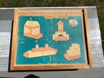 Vintage houten blokkendoos - jaren ‘60 / ‘70 bouwspel, Verzamelen, Ophalen of Verzenden, Gebruikt