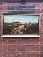 Prachtige antieke schilderij olie verf 101 x 61, Ophalen of Verzenden