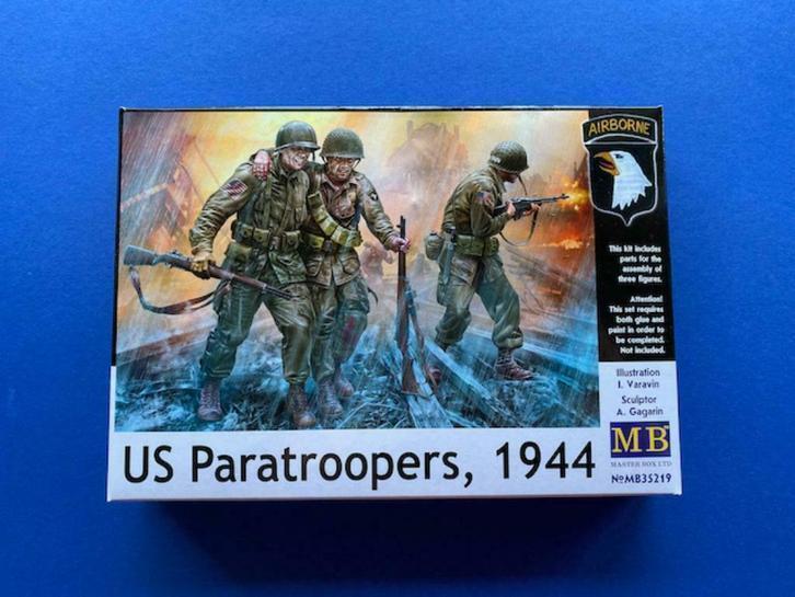 Masterbox	35219	US Paratroopers 1944	1/35, Hobby en Vrije tijd, Modelbouw | Figuren en Diorama's, Nieuw, 1:35 tot 1:50, Ophalen of Verzenden
