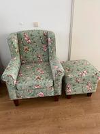 ZGAN fauteuil stoel Beliani inclusief poef, Ophalen, Zo goed als nieuw, 75 tot 100 cm
