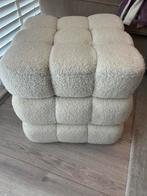 Teddy poef wit/beige 40x40x40 cm zgan, Ophalen, Minder dan 50 cm, Vierkant, Minder dan 50 cm