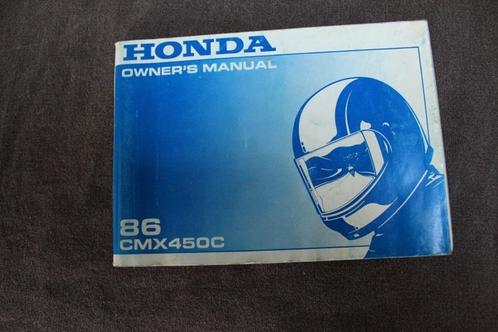 Honda CMX450C 1986 motorcycle owner's manual CMX 450, Motoren, Handleidingen en Instructieboekjes, Honda, Ophalen of Verzenden