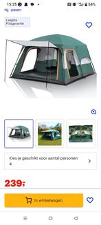 Koepeltent 4 persoons - Stahoogte 2.10m, Caravans en Kamperen, Tenten, Ophalen, Gebruikt, Tot en met 4