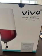 4 rode wijnglazen, Ophalen of Verzenden, Zo goed als nieuw, Overige typen