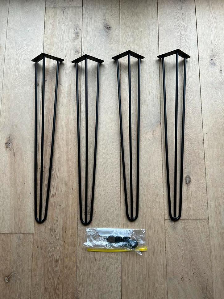 Set van 4 Hairpin Tafelpoten, Huis en Inrichting, Tafelonderdelen, Gebruikt, Tafelpoot, 50 tot 100 cm, Minder dan 50 cm, Overige vormen