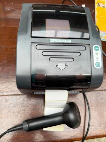 A6 labelprinter van metapace met barcode scanner USB en netw beschikbaar voor biedingen