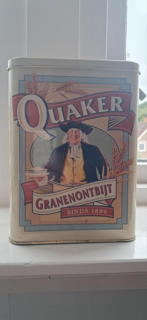 Vintage Quaker Trommel - Granenontbijt, Verzamelen, Blikken, Gebruikt, Overige, Ophalen of Verzenden