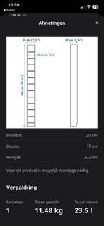 Ikea Gnedby witte smalle kast, Ophalen, Gebruikt, 200 cm of meer, Minder dan 150 cm