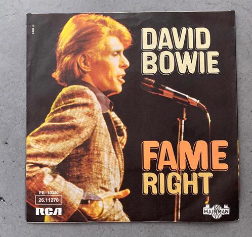 David Bowie - Fame / right  7”inch, Cd's en Dvd's, Vinyl Singles, Zo goed als nieuw, Single, Pop, 7 inch, Ophalen of Verzenden