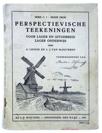 Perspectievische Teekeningen A. Luinge 1925 dus 100 jaar oud beschikbaar voor biedingen