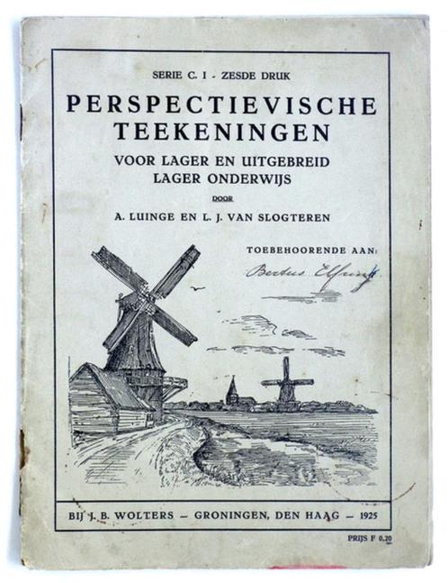 Perspectievische Teekeningen A. Luinge 1925 dus 100 jaar oud, Antiek en Kunst, Antiek | Boeken en Bijbels, Ophalen of Verzenden