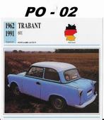 Po02 Autokaart Trabant 601 ( 1962 - 1991 ), Verzamelen, Automerken, Motoren en Formule 1, Ophalen of Verzenden, Zo goed als nieuw