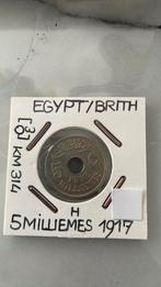 Egypte 5 Milliemes 1917 H KM 314 UNC, Postzegels en Munten, Munten | Afrika, Egypte, Ophalen of Verzenden, Losse munt