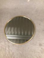 Ronde Spiegel met Gouden Rand, Ophalen, Minder dan 50 cm, Gebruikt, Rond