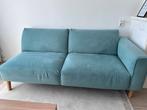 Groen/blauwe Bank van zitmaxx velvet stof, Huis en Inrichting, Banken | Bankstellen, Ophalen, Gebruikt, 75 tot 100 cm, Stof