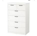 Chest of 6 drawers, white, 82x126cm, Ophalen, Zo goed als nieuw, 25 tot 50 cm, Minder dan 100 cm