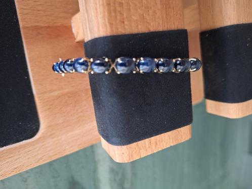 Prachtige 14k geel gouden armband met natuurlijke saffieren, Sieraden, Tassen en Uiterlijk, Armbanden, Nieuw, Goud, Geel, Met edelsteen