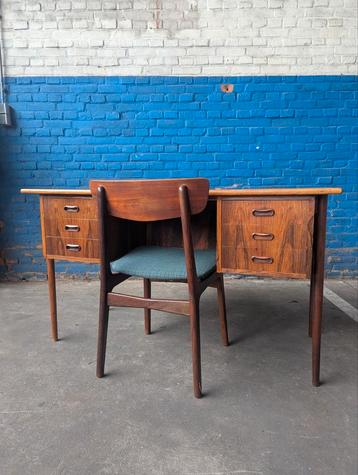 Vintage pallissander bureau - Denemarken - jaren 60 beschikbaar voor biedingen