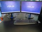 Asus desktop met 2 schermen, Met videokaart, Gebruikt, Asus, Core2Quad