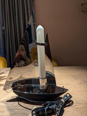 Art Deco Zeilschip Lamp - Franse Chrome Bajonet beschikbaar voor biedingen