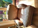 Engelse leren fauteuil vintage, Huis en Inrichting, Fauteuils, Gebruikt, Ophalen, Engels klassiek, Leer