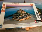 Puzzel ‘ de Mont Saint Michel’, Ophalen of Verzenden, 500 t/m 1500 stukjes, Gebruikt, Legpuzzel