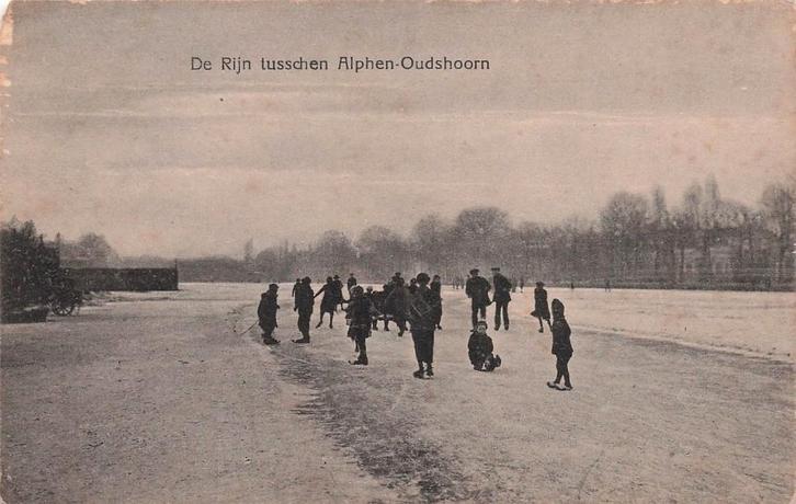 JM626 Alphen ad Rijn Oudshoorn Winter Schaatsen IJspret 1917, Verzamelen, Ansichtkaarten | Nederland, Gelopen, Zuid-Holland, Voor 1920