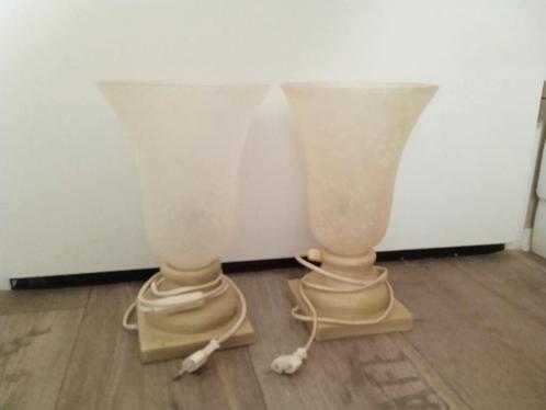 Vintage Vensterbank, Tafel, Nachtkastlampen, Huis en Inrichting, Lampen | Tafellampen, Zo goed als nieuw, 50 tot 75 cm, Glas, Overige materialen
