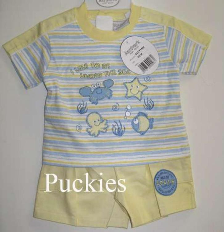 2-delige gele set Aardvark maat 62 *NIEUW* (9411), Kinderen en Baby's, Babykleding | Maat 62, Nieuw, Jongetje, Setje, Ophalen of Verzenden
