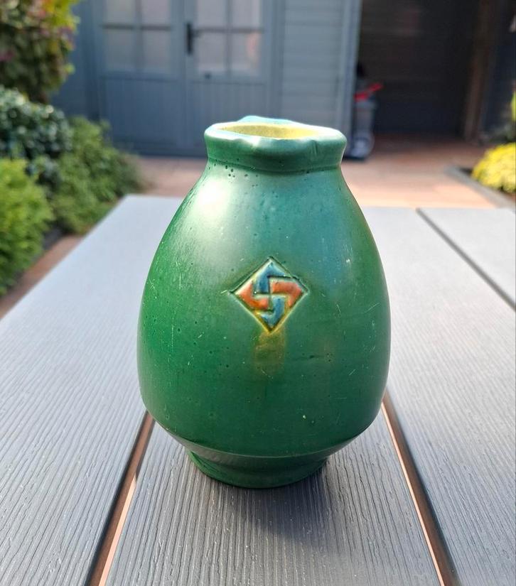 Zeldzaam mooi antiek Mobach vaasje, Antiek en Kunst, Antiek | Keramiek en Aardewerk, Ophalen of Verzenden