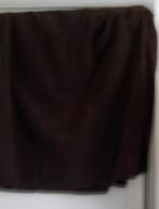 2 DONKERBRUINE VELOURS GORDIJNEN, 100 tot 150 cm, Bruin, Zo goed als nieuw, 150 tot 200 cm