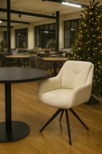 Eetkamerstoel draaibaar 180 teddysof Beige Direct/Leverbaar, Huis en Inrichting, Stoelen, Ophalen, Wit, Nieuw, Mwonenenslapen@ziggo.nl
