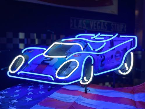 Gulf racecar decoratie neon mancave showroom garage neons, Verzamelen, Merken en Reclamevoorwerpen, Nieuw, Lichtbak of (neon) lamp