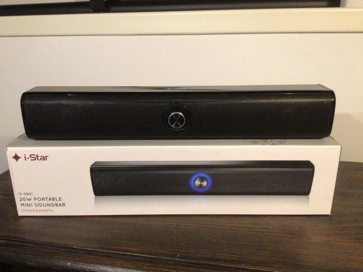 i-Star IS-SB01 20W Portable Mini Soundbar - Nieuwstaat, Audio, Tv en Foto, Soundbars, Zo goed als nieuw, Bluetooth, Ophalen