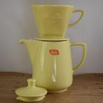 vintage Melitta koffiepot met filter pastel geel jaren 50/60, Gebruikt, Ophalen of Verzenden