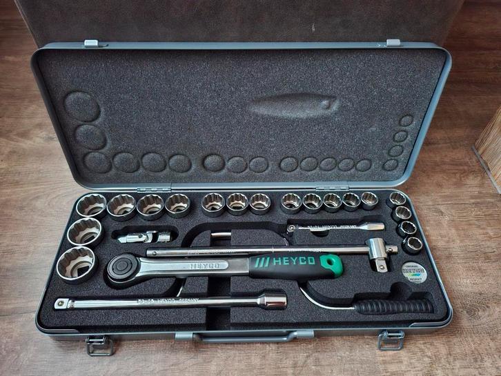 Heyco  75-0-M 24-delige twaalfkant 1/2" doppenset NIEUW, Doe-het-zelf en Verbouw, Gereedschap | Handgereedschap, Nieuw, Ophalen of Verzenden