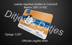 Laatste reguliere gulden in coincard KNM, 1 gulden, Ophalen of Verzenden