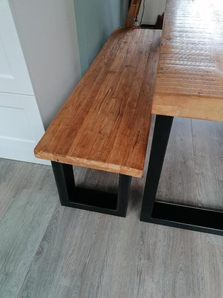 Eet tafel +bankje, Huis en Inrichting, Tafels | Statafels, Gebruikt, Ophalen